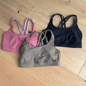 lululemon athletica Sports Bra Trio - Black, Pink, Tan